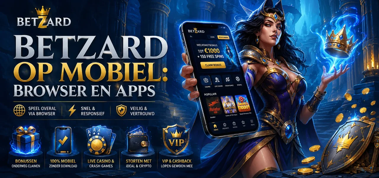 Mobiele browserversie van Betzard op smartphone